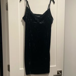 Crushed velvet mini dress